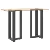  2 db antracitszürke T-alakú acél bárasztalláb 40x35x(90-91) cm
