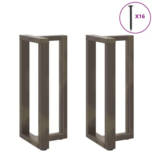  2 db fekete, T-alakú acél bárasztalláb 40x35x(90-91) cm