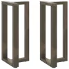  2 db fekete, T-alakú acél bárasztalláb 40x35x(90-91) cm