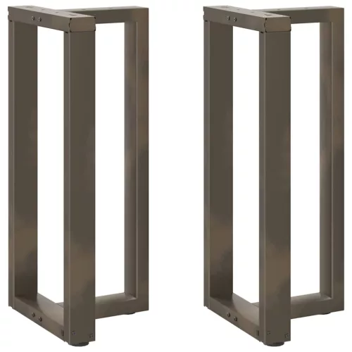  2 db fekete, T-alakú acél bárasztalláb 40x35x(90-91) cm