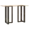  2 db fekete, T-alakú acél bárasztalláb 40x35x(90-91) cm