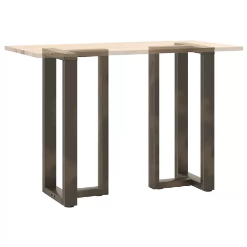  2 db fekete, T-alakú acél bárasztalláb 40x35x(90-91) cm