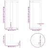  2 db fekete, T-alakú acél bárasztalláb 40x35x(90-91) cm