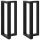  2 db fekete, T-alakú acél bárasztalláb 50x35x(90-91) cm