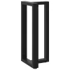  2 db fekete, T-alakú acél bárasztalláb 50x35x(90-91) cm