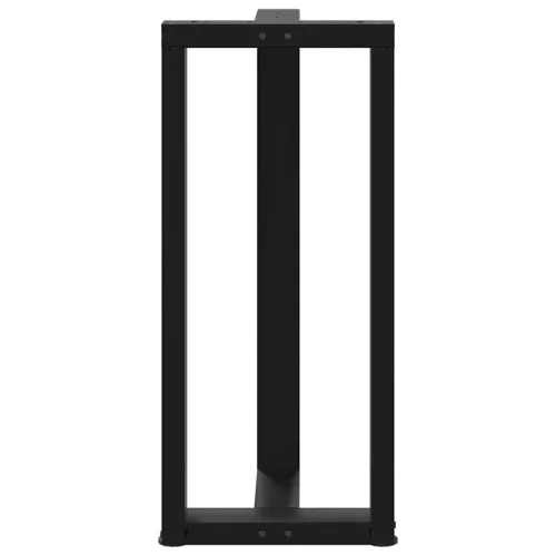  2 db fekete, T-alakú acél bárasztalláb 50x35x(90-91) cm
