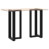  2 db fekete, T-alakú acél bárasztalláb 50x35x(90-91) cm