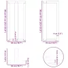  2 db fekete, T-alakú acél bárasztalláb 50x35x(90-91) cm