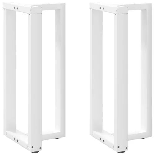  2 db T-alakú bárasztalláb, fehér, 50x35x(90-91) cm, acél
