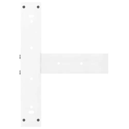  2 db T-alakú bárasztalláb, fehér, 50x35x(90-91) cm, acél