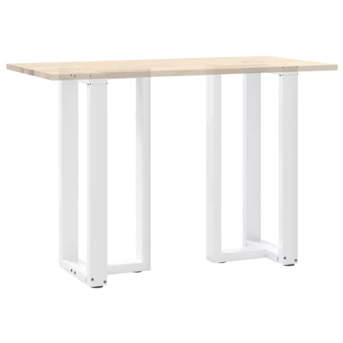  2 db T-alakú bárasztalláb, fehér, 50x35x(90-91) cm, acél