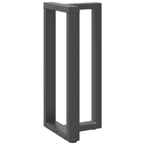  2 db antracitszürke T-alakú acél bárasztalláb 50x35x(90-91) cm
