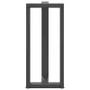  2 db antracitszürke T-alakú acél bárasztalláb 50x35x(90-91) cm