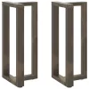  2 db fekete, T-alakú acél bárasztalláb 50x35x(90-91) cm