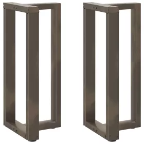  2 db fekete, T-alakú acél bárasztalláb 50x35x(90-91) cm