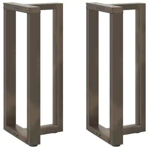  2 db fekete, T-alakú acél bárasztalláb 50x35x(90-91) cm