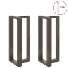 2 db fekete, T-alakú acél bárasztalláb 50x35x(90-91) cm
