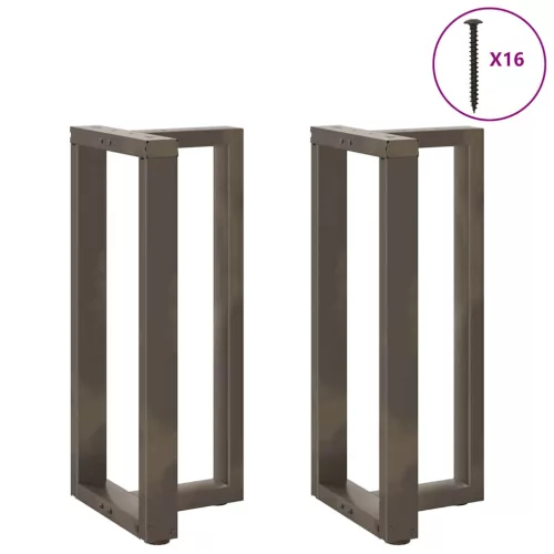  2 db fekete, T-alakú acél bárasztalláb 50x35x(90-91) cm