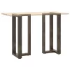  2 db fekete, T-alakú acél bárasztalláb 50x35x(90-91) cm