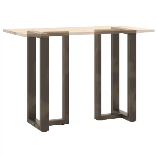  2 db fekete, T-alakú acél bárasztalláb 50x35x(90-91) cm