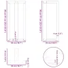  2 db fekete, T-alakú acél bárasztalláb 50x35x(90-91) cm