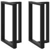  2 db fekete, T-alakú acél bárasztalláb 60x35x(90-91) cm