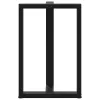  2 db fekete, T-alakú acél bárasztalláb 60x35x(90-91) cm
