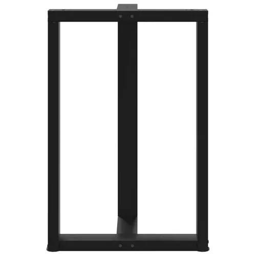  2 db fekete, T-alakú acél bárasztalláb 60x35x(90-91) cm