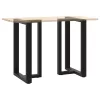  2 db fekete, T-alakú acél bárasztalláb 60x35x(90-91) cm