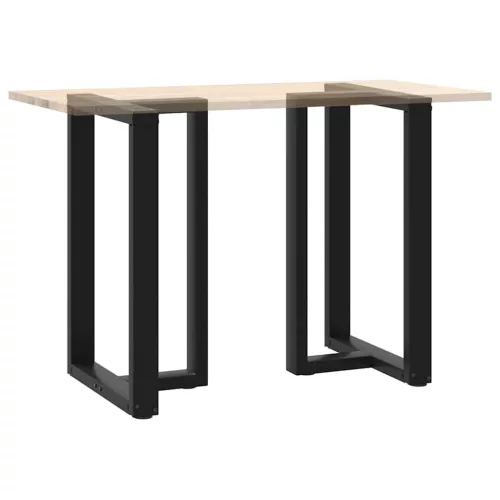  2 db fekete, T-alakú acél bárasztalláb 60x35x(90-91) cm