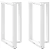  2 db T-alakú bárasztalláb, fehér, 60x35x(90-91) cm, acél