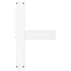 2 db T-alakú bárasztalláb, fehér, 60x35x(90-91) cm, acél