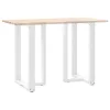  2 db T-alakú bárasztalláb, fehér, 60x35x(90-91) cm, acél