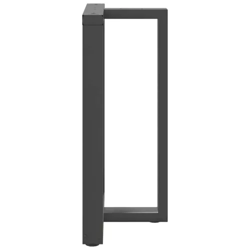  2 db antracitszürke T-alakú acél bárasztalláb 60x35x(90-91) cm