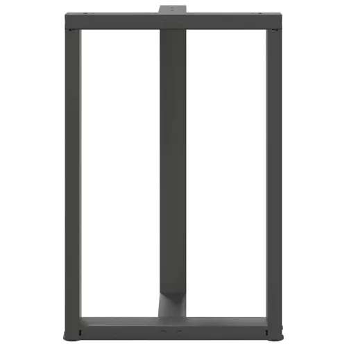  2 db antracitszürke T-alakú acél bárasztalláb 60x35x(90-91) cm