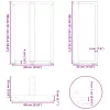 2 db antracitszürke T-alakú acél bárasztalláb 60x35x(90-91) cm