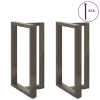  2 db fekete, T-alakú acél bárasztalláb 60x35x(90-91) cm