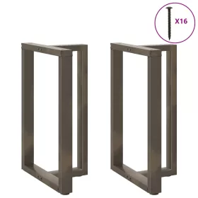  2 db fekete, T-alakú acél bárasztalláb 60x35x(90-91) cm