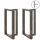  2 db fekete, T-alakú acél bárasztalláb 60x35x(90-91) cm