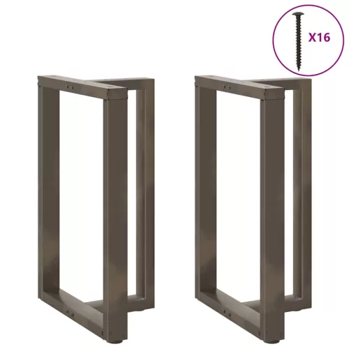  2 db fekete, T-alakú acél bárasztalláb 60x35x(90-91) cm