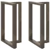  2 db fekete, T-alakú acél bárasztalláb 60x35x(90-91) cm