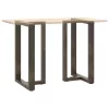  2 db fekete, T-alakú acél bárasztalláb 60x35x(90-91) cm