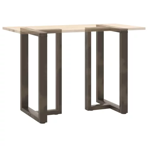  2 db fekete, T-alakú acél bárasztalláb 60x35x(90-91) cm