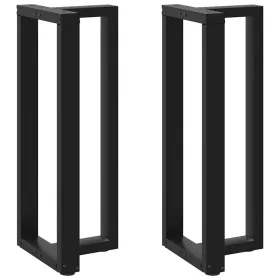    2 db fekete, T-alakú acél bárasztalláb 40x35x(100-101) cm
