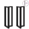  2 db fekete, T-alakú acél bárasztalláb 40x35x(100-101) cm