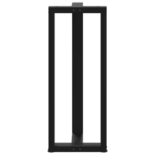  2 db fekete, T-alakú acél bárasztalláb 40x35x(100-101) cm