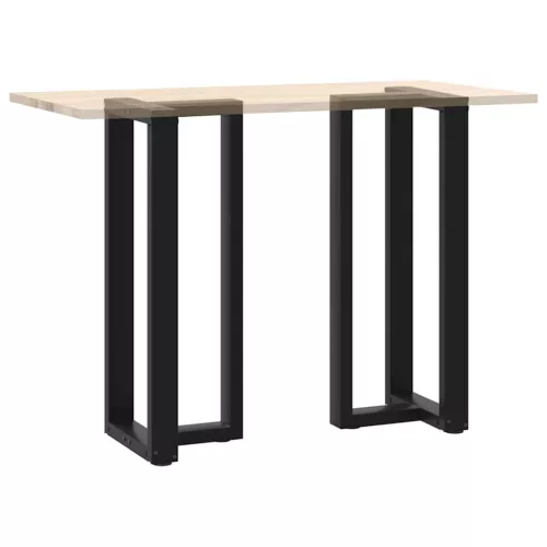  2 db fekete, T-alakú acél bárasztalláb 40x35x(100-101) cm