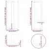  2 db fekete, T-alakú acél bárasztalláb 40x35x(100-101) cm