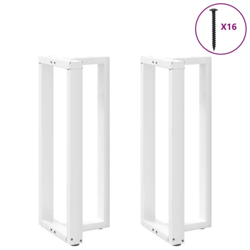  2 db T-alakú bárasztalláb, fehér, 40x35x(100-101) cm, acél