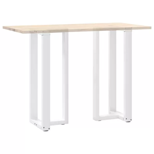  2 db T-alakú bárasztalláb, fehér, 40x35x(100-101) cm, acél
